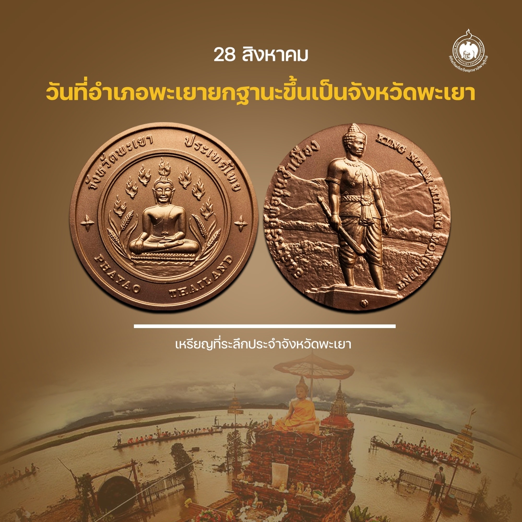 เหรียญวันนี้มีเรื่องเล่า 28 สิงหาคม วันที่อำเภอพะเยายกฐานะขึ้นเป็นจังหวัด.jpg